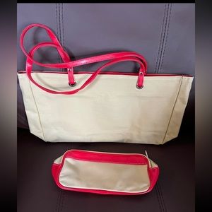 Lancôme tote and cosmetic case